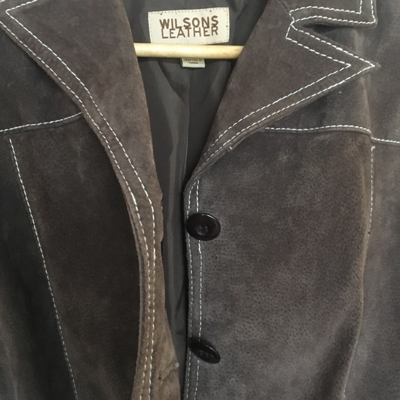 Chocolate suede belted jacket - Picture 3 of 4